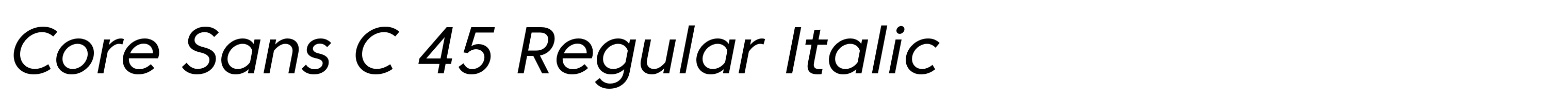 Core Sans C 45 Regular Italic